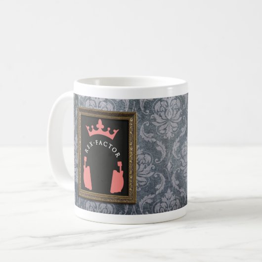 Rex Faktor-Logo, gemustert Kaffeetasse (Vorderseite Links)