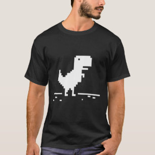 Rex Geek Dinosaur Pixel Art Keine Internetverbindu T-Shirt