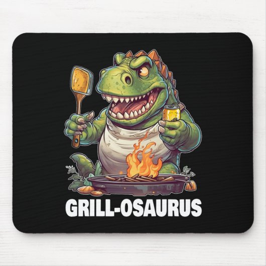Rex Grillen Dinosaur Funny Vathers Day Grilling Mousepad (Vorne)