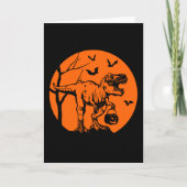 Rex halloween dinosaurier Geschenk für sie Karte (Vorderseite)
