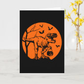 Rex halloween dinosaurier Geschenk für sie Karte (Gelbe Blume)