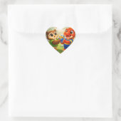 Rex happy Easter heart shaped envelope seals Herz-Aufkleber (Tasche)