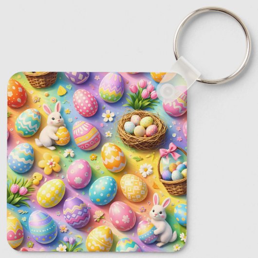 rex hoot keyring easter style schlüsselanhänger (Rückseite)