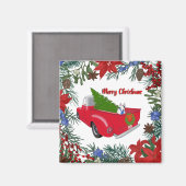 Rex in Vintagem Red Truck Magnet (Vorderseite/Rückseite)