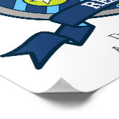 Rex Jungs Name bedeutet Bärenbrief R grünes Wappen Poster (Ecke)