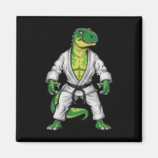 Rex Kampfsport Dinosaurier Jiu-jitsu Bjj Karate  Magnet (Vorne)