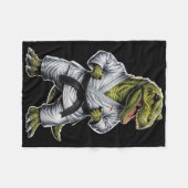 Rex Kampfsport Dinosaurier Karate Jiu-Jitsu Ninja  Fleecedecke (Vorderseite (Horizontal))