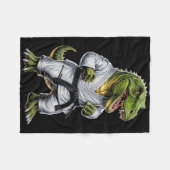 Rex Kampfsport Dinosaurier Karate Judo Bjj Kämpfer Fleecedecke (Vorderseite (Horizontal))