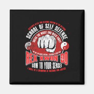 Rex Kwon Do Funny Karate Martial Arts Retro Magnet