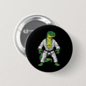 Rex Martial Arts Dinosaur Jiu-jitsu Bjj Karate Button (Vorne & Hinten)