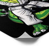 Rex Martial Arts Dinosaur Jiu-jitsu Bjj Karate Poster (Ecke)
