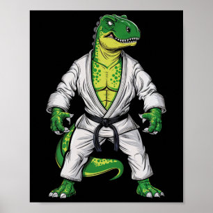 Rex Martial Arts Dinosaur Jiu-jitsu Bjj Karate Poster