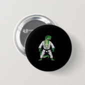 Rex Martial Arts Dinosaur Judo Jiu-jitsu Karate Button (Vorne & Hinten)