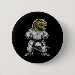 Rex Martial Arts Dinosaur Karate Jiu-jitsu Ninja Button
