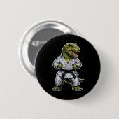 Rex Martial Arts Dinosaur Karate Jiu-jitsu Ninja Button (Vorne & Hinten)