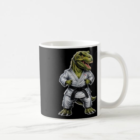 Rex Martial Arts Dinosaur Karate Jiu-Jitsu Ninja Kaffeetasse (Rechts)