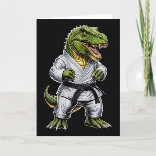 Rex Martial Arts Dinosaur Karate Judo Bjj Kämpfer Karte