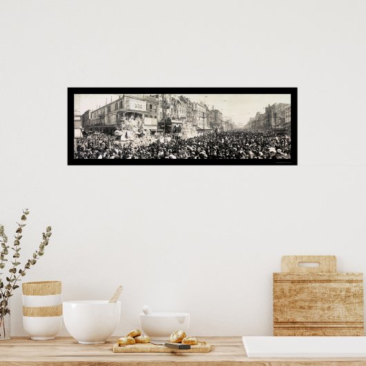 Rex Parade Carnival LA Foto 1913 Poster (Küche)