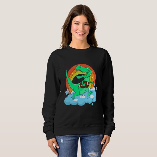 rex playing rugby football sweatshirt (Vorne ganz)