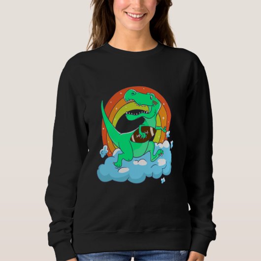 rex playing rugby football sweatshirt (Vorderseite)