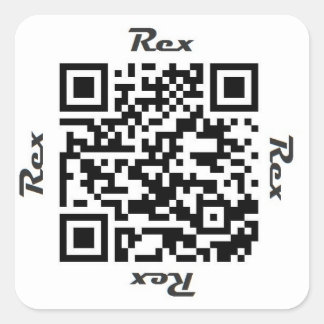 Rex QR Code Personalisiert NAME Aufkleber