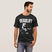 Rex Raptor Dinosaurier Trainer Deadlift GYM Workou T-Shirt (Vorne ganz)