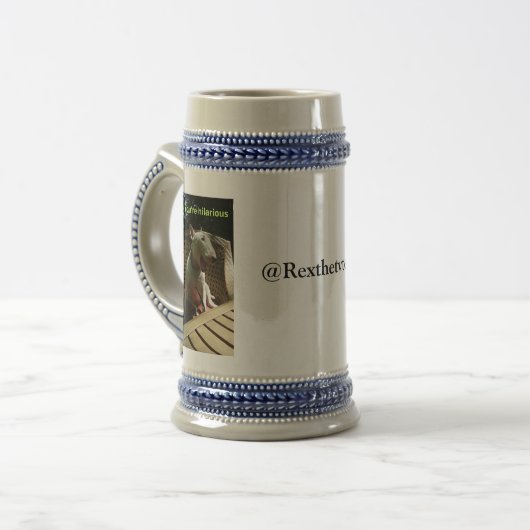 Rex "Sie sind unglaublich witzig" Bier-Tasse Bierglas (Vorderseite Links)