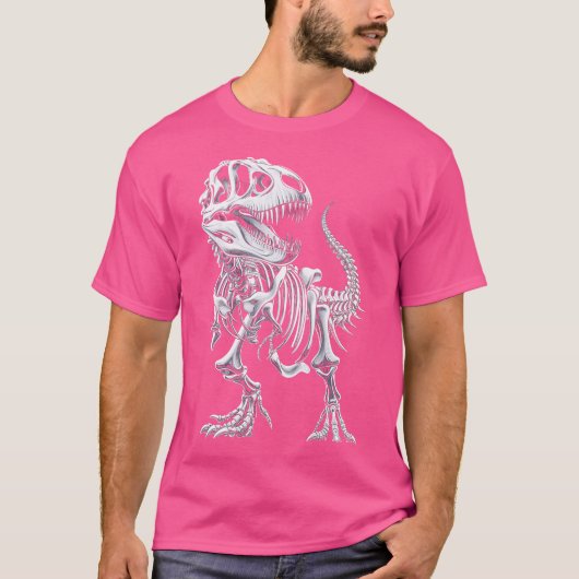 Rex Skeleton Dinosaur Bones Paleo Fossil Dinosauri T-Shirt (Vorderseite)