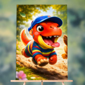 Rex, the dinosaur playtime fun vibrant vertical nu acrylschild (Neutral)