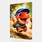 Rex, the dinosaur playtime fun vibrant vertical nu acrylschild (Winkel)