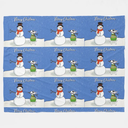 Rex The TV Terrier Christmas Fleece werfen (Vorderseite (Horizontal))