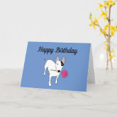 Rex the TV Terrier Happy Birthday Card Karte (Gelbe Blume)