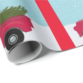 Rex the TV Terrier Red Truck Weihnachtswrap Geschenkpapier (Rolleneckpunkt)