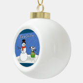 Rex the TV Terrier Rex und Snowman Ornament (Rechts)