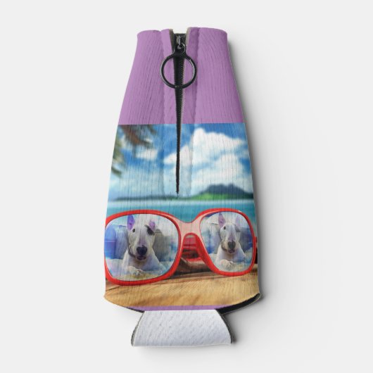 Rex TV Terrier Flasche coozie Flaschenkühler (Rückseite)