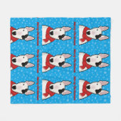 Rex TV Terrier Frohe Weihnachtsschnecke Fleecedecke (Vorderseite (Horizontal))