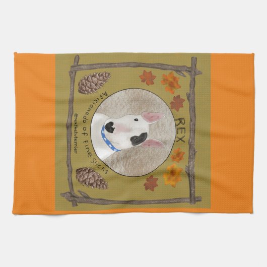 Rex TV Terrier Herbsthandtuch Geschirrtuch (Horizontal)
