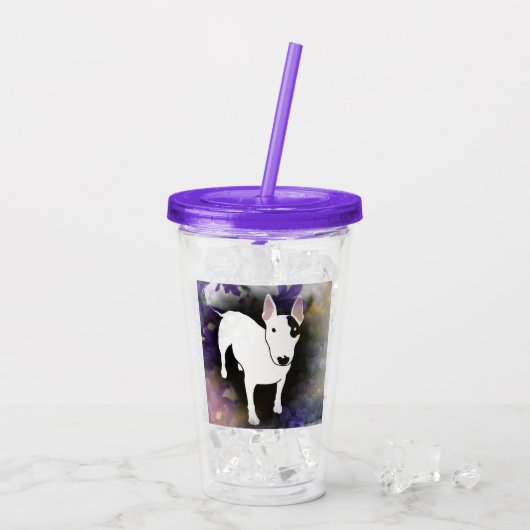 Rex TV Terrier Lila Haze Acrylic Tumbler Acryltrinkbecher (Rückseite Ice)