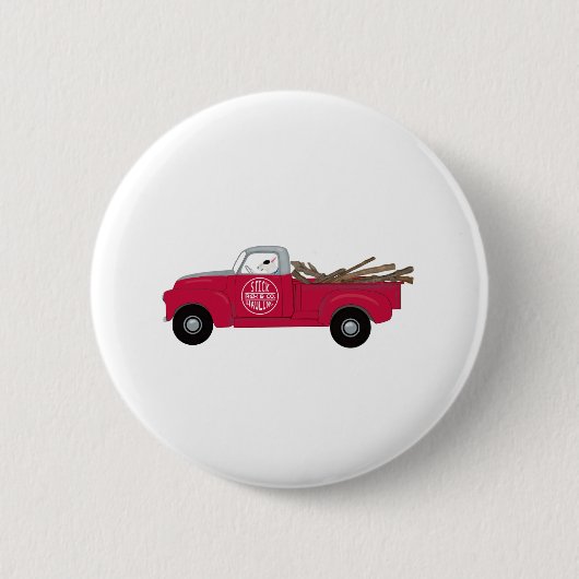 Rex TV Terrier Red Truck Button (Vorderseite)