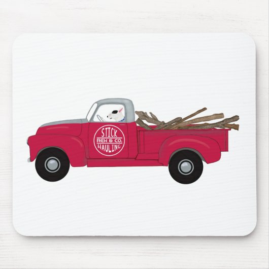 Rex TV Terrier Red Truck Mousepad (Vorne)