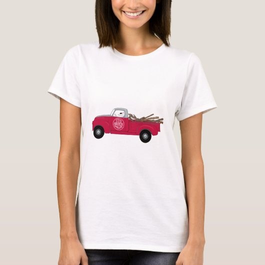 Rex TV Terrier Red Truck T-Shirt (Vorderseite)