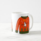Rex TV Terrier Weihnachts-Sweater-Tasse Kaffeetasse (VorderseiteRechts)