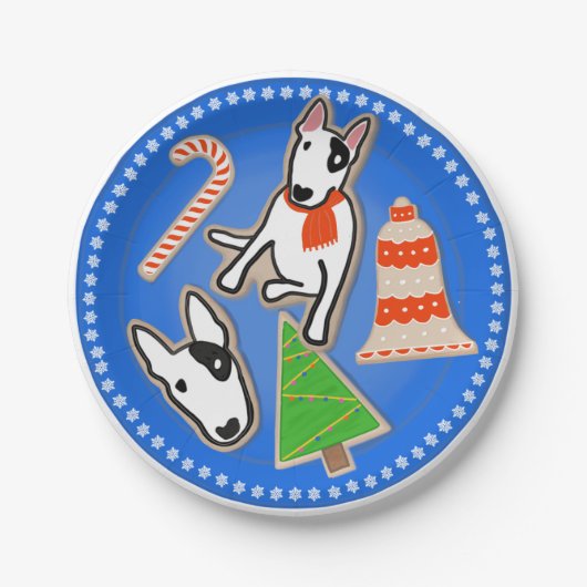Rex TV Terrier Weihnachtsgoodies Papierplatte Pappteller (Vorderseite)
