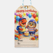 Rex und Hoot Geschenkanhänger (Rückseite)