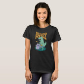 Rex und Roll Classic Rock und Roll Drummer Jurassi T-Shirt (Vorne ganz)