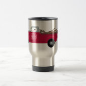 Rex und sein roter LKW-Reiseschlamm Reisebecher (Mittel)