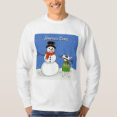 Rex und Snowman Sharing werden gekümmert T-Shirt (Vorderseite)