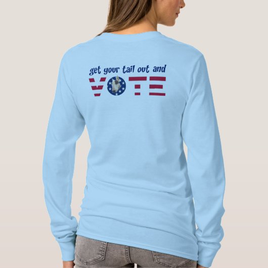 Rex Vote lange Ärmel T, Frauen T-Shirt (Rückseite)