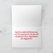 Rex Weihnachtskarte, Kerzen und Poinsettia Karte (Innenseite)