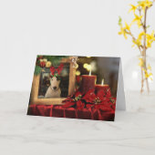 Rex Weihnachtskarte, Kerzen und Poinsettia Karte (Gelbe Blume)